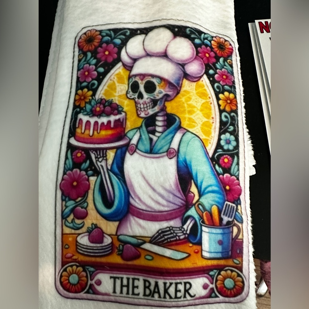 The baker kitchen towel